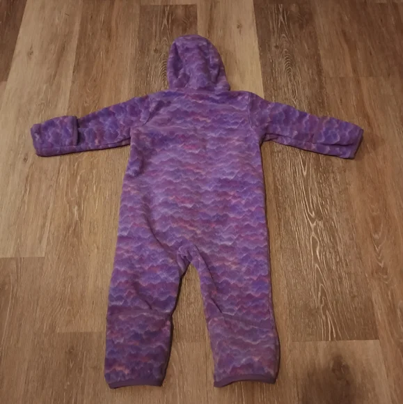 Columbia Full Zip Full Onepiece Bodysuit fleece bunting Tie Dye Pink & Purple - Picture 4 of 13